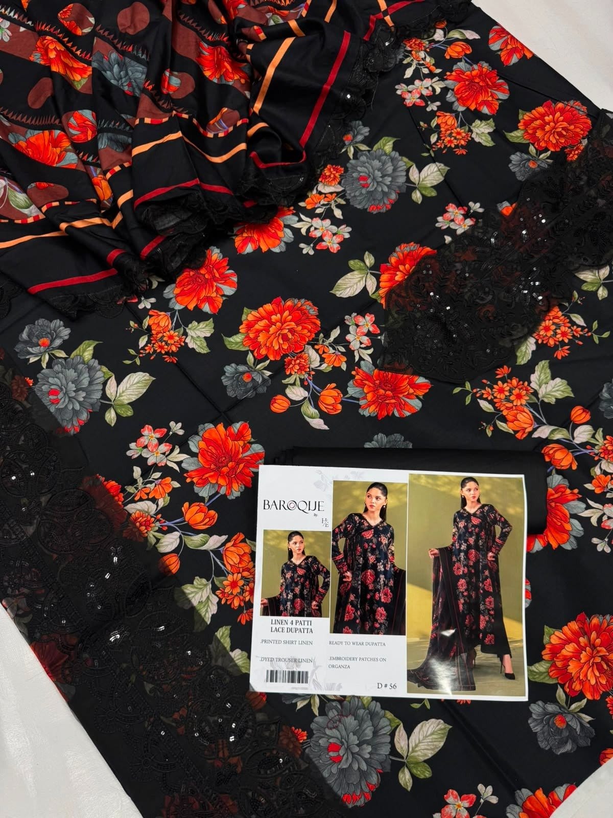 Winter Linen with Ready to Wear Dupatta D-56