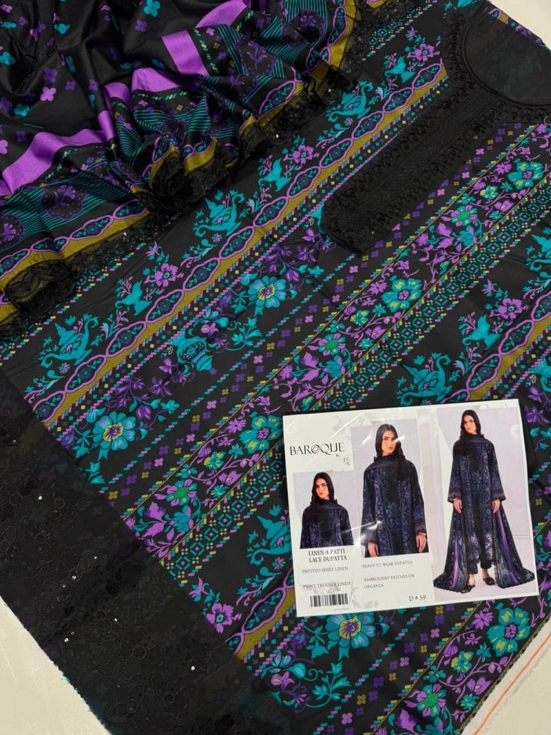 Winter Linen with Ready to Wear Dupatta D-59