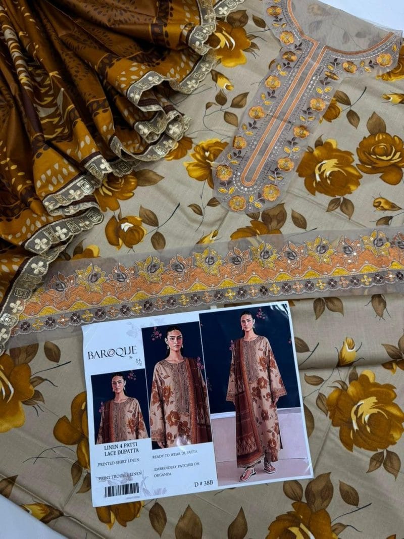 Winter Linen with Ready to Wear Dupatta D-38B