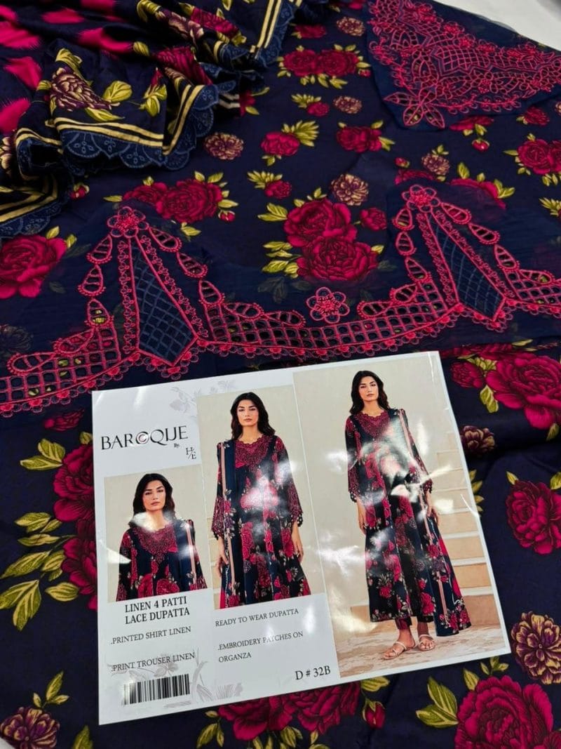Winter Linen with Ready to Wear Dupatta D-32B