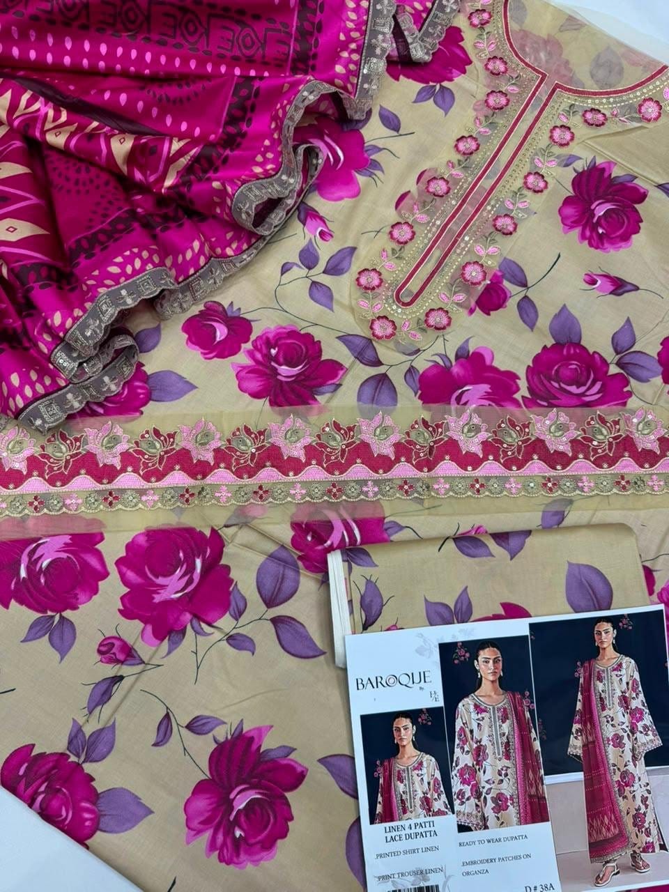 Winter Linen with Ready to Wear Dupatta D-38A