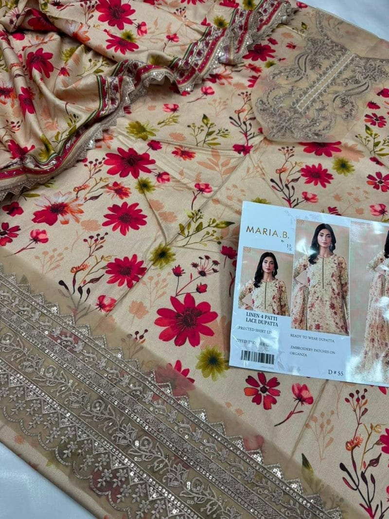 Winter Linen with Ready to Wear Dupatta D-55
