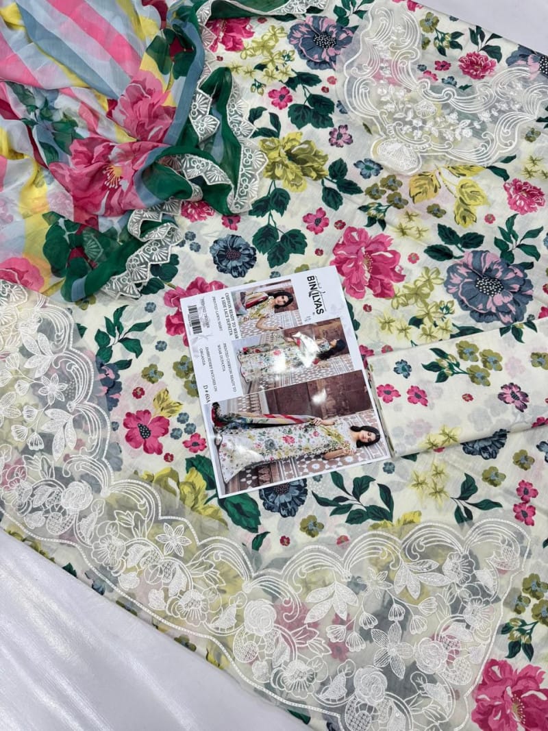 Lawn With Ready To Wear Chiffon Dupatta