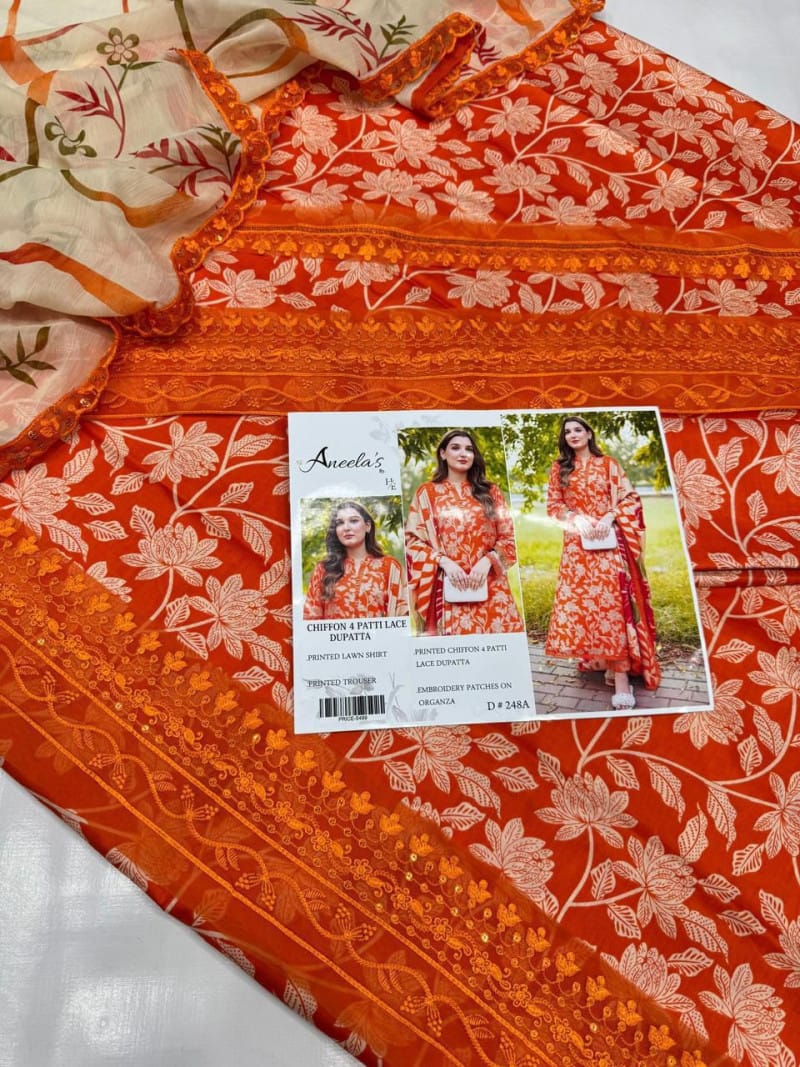 Lawn With Ready To Wear Chiffon Dupatta