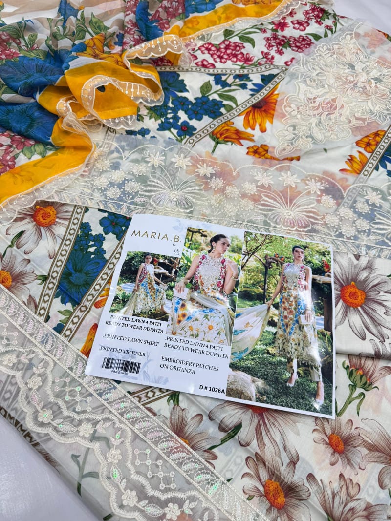 Lawn With Ready To Wear Chiffon Dupatta