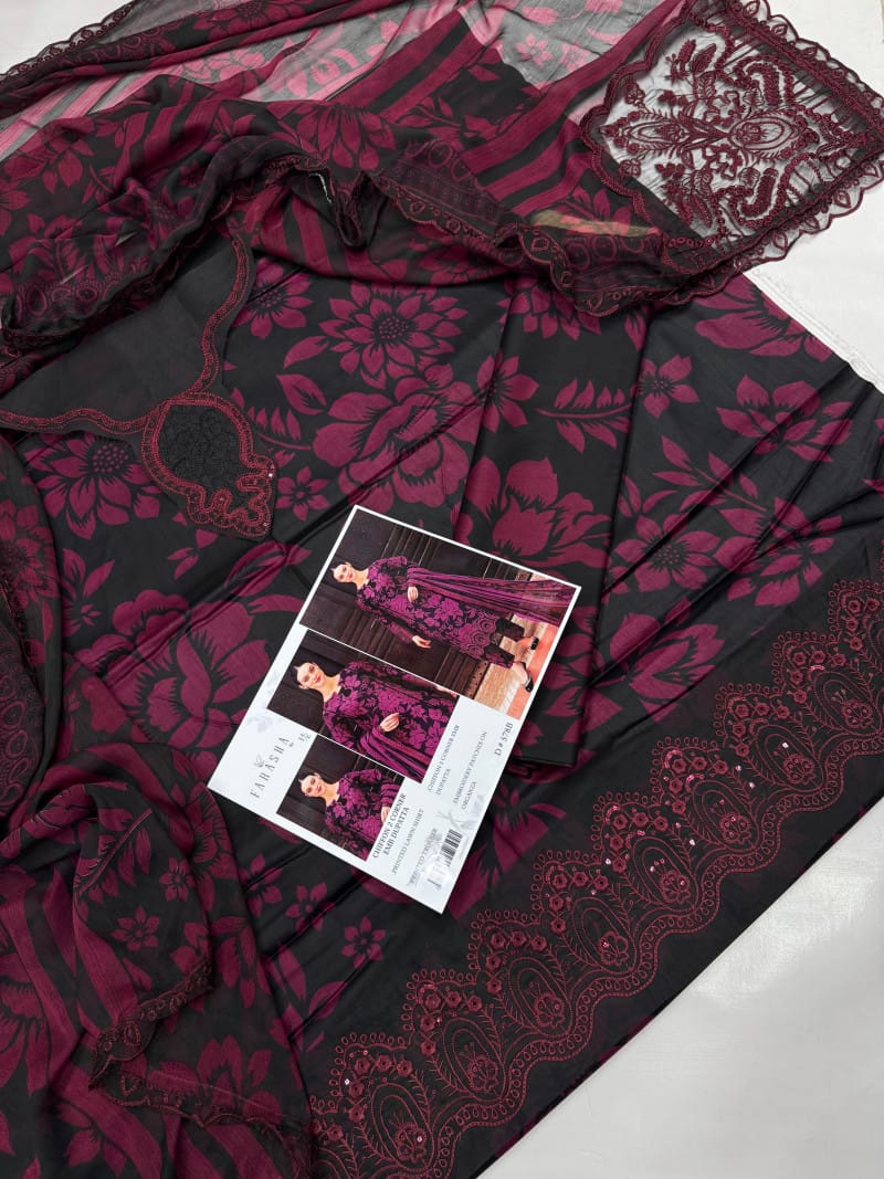 Lawn With Ready To Wear Chiffon Dupatta