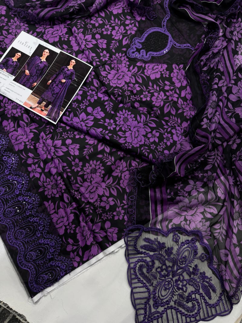 Lawn With Ready To Wear Chiffon Dupatta