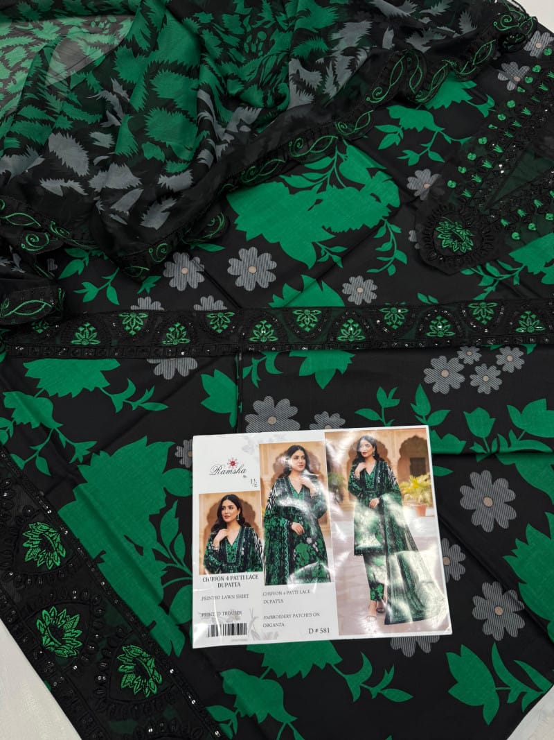 Lawn With Ready To Wear Chiffon Dupatta