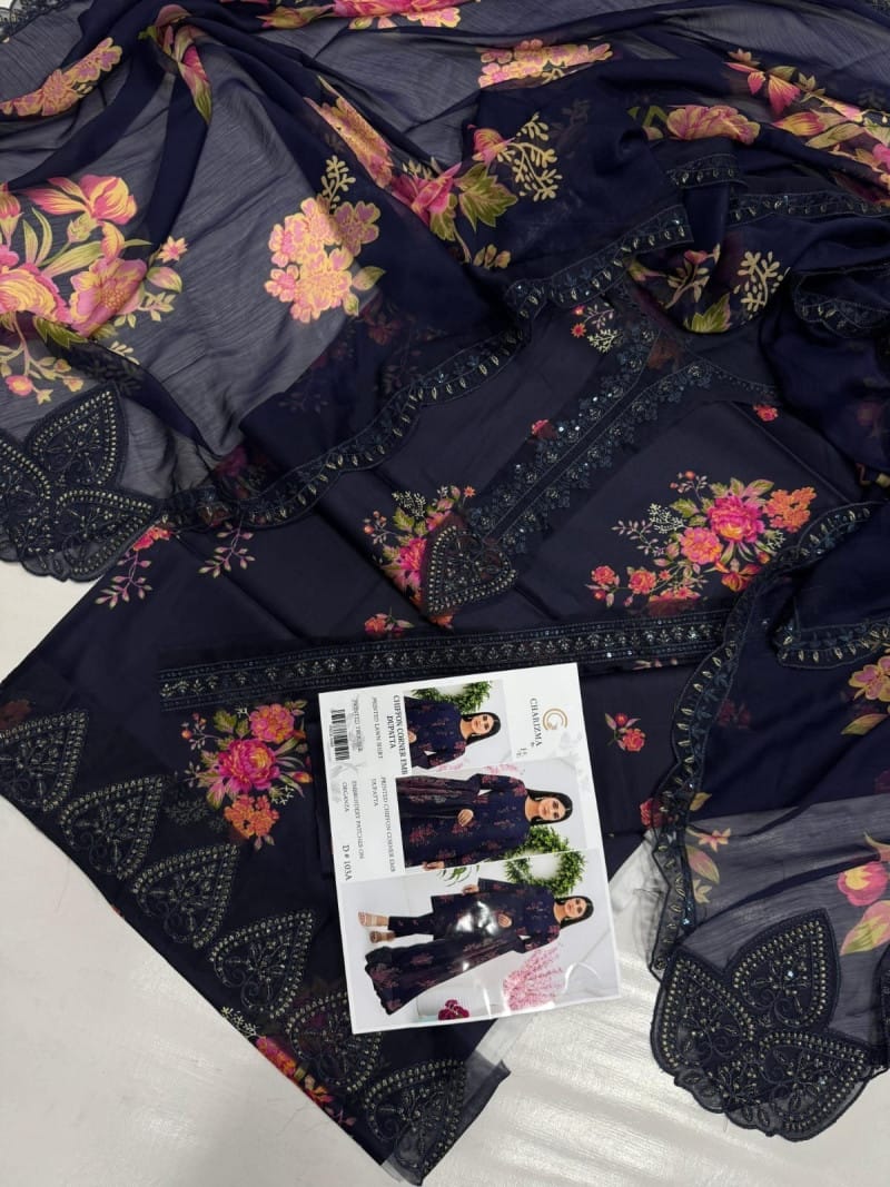Lawn With Ready To Wear Chiffon Dupatta