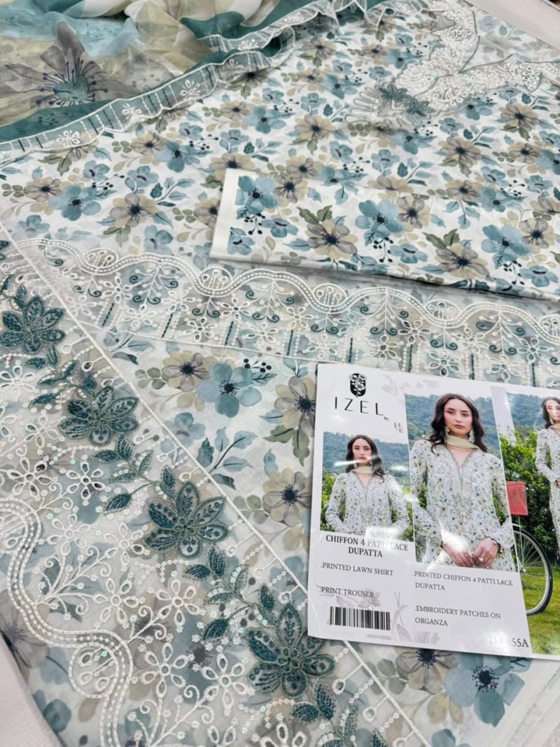 Lawn With Ready To Wear Chiffon Dupatta