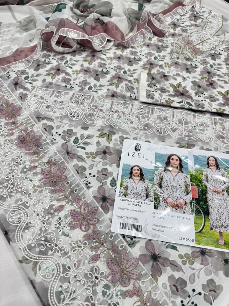 Lawn With Ready To Wear Chiffon Dupatta