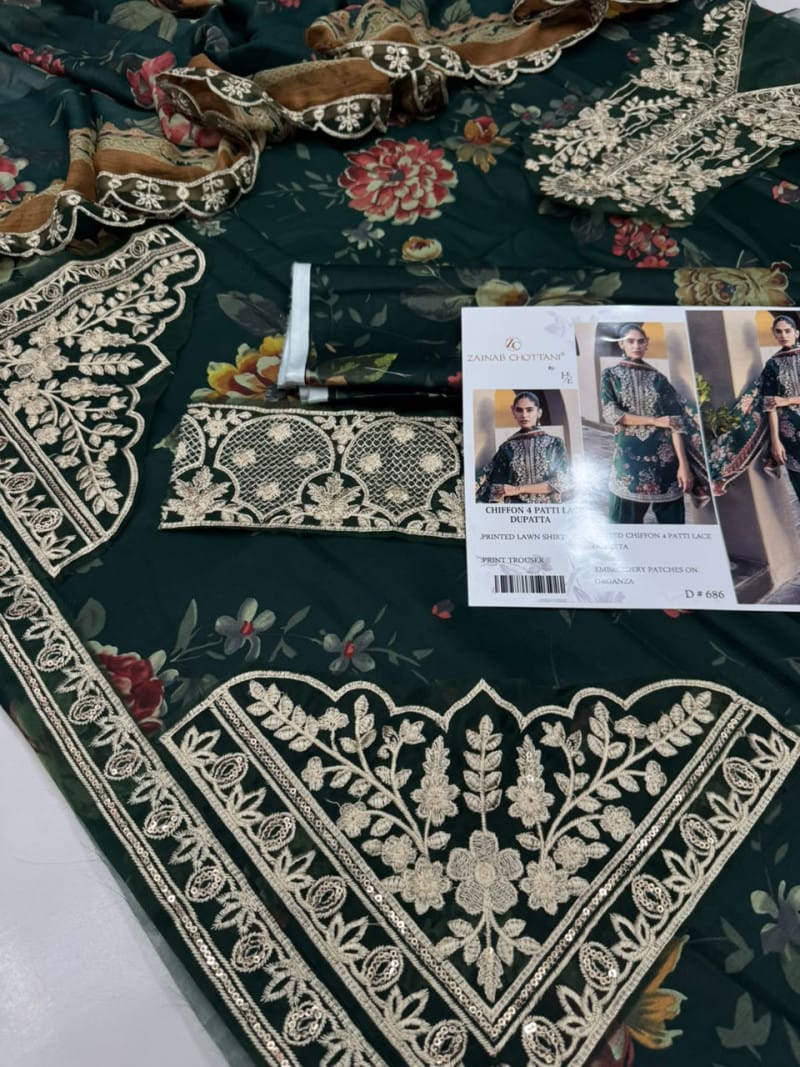 Lawn With Ready To Wear Chiffon Dupatta