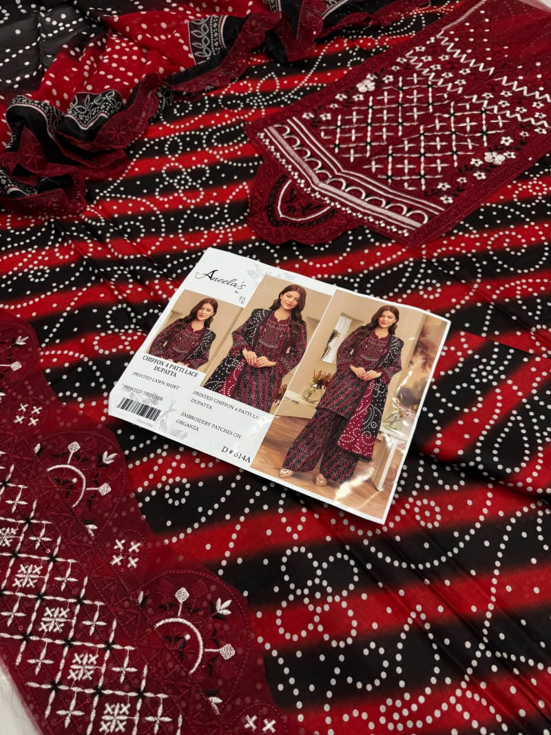 Lawn With Ready To Wear Chiffon Dupatta