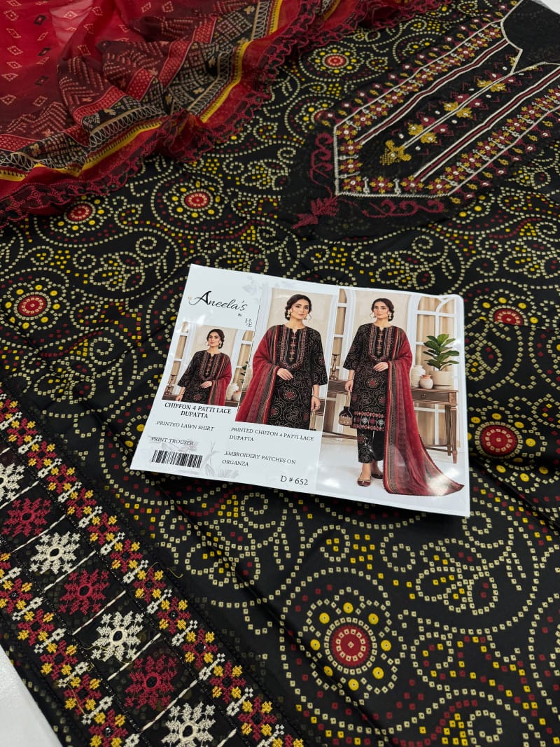 Lawn With Ready To Wear Chiffon Dupatta