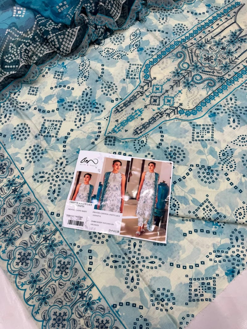 Lawn With Ready To Wear Chiffon Dupatta
