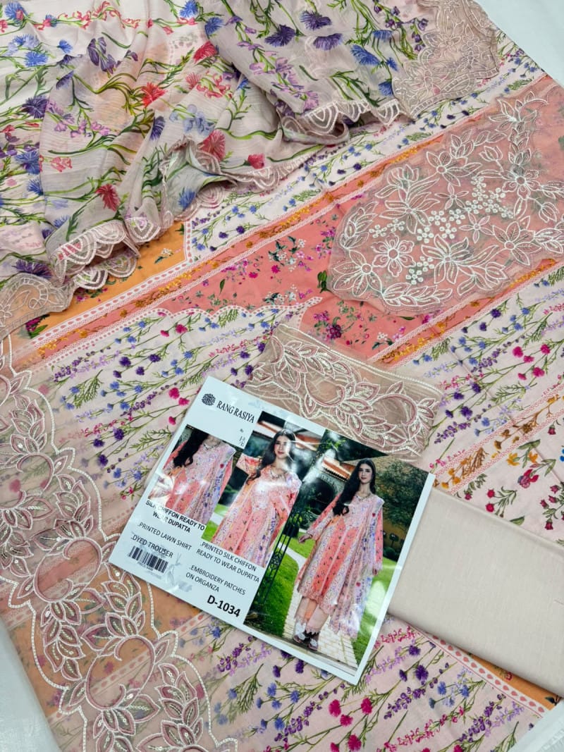 Lawn With Ready To Wear Chiffon Dupatta