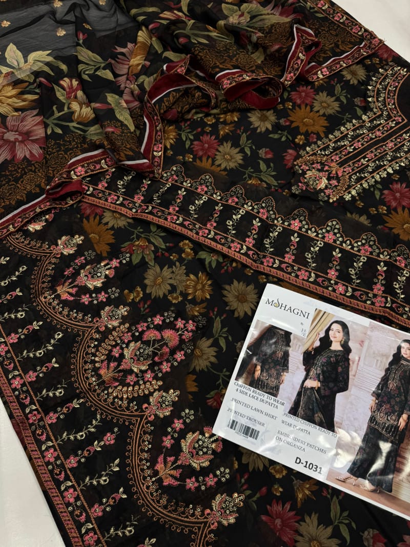 Lawn With Ready To Wear Chiffon Dupatta