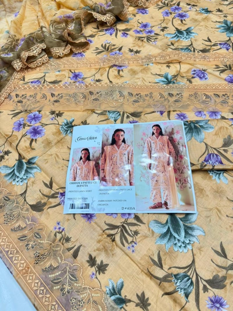 Lawn With Ready To Wear Chiffon Dupatta