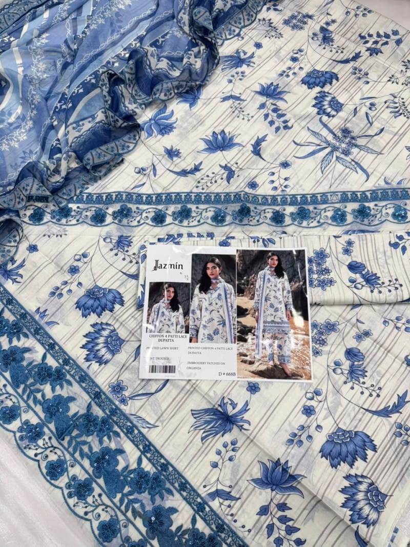 Lawn With Ready To Wear Chiffon Dupatta