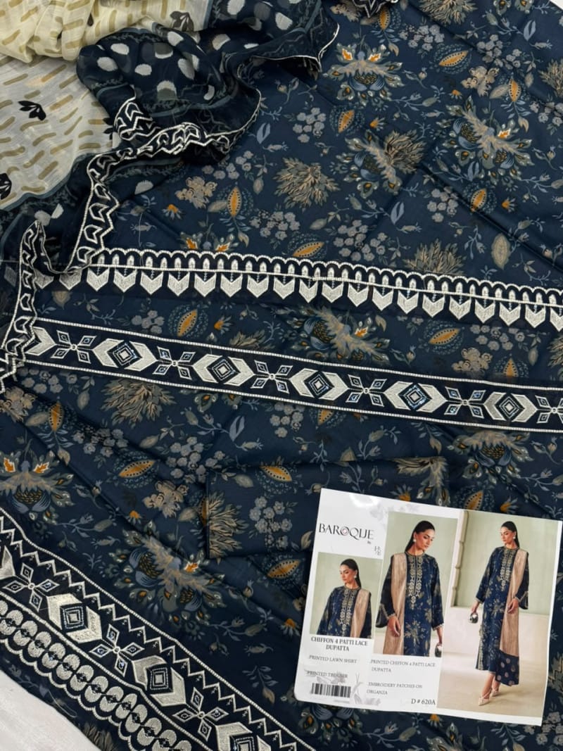 Lawn With Ready To Wear Chiffon Dupatta